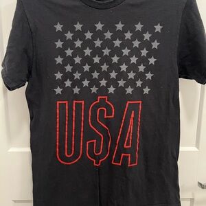 Delta Black Tee with USA Star Design